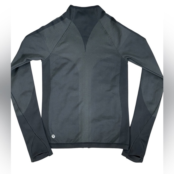 Lululemon Ready To Run‎ Jacket Pinpoint black gray size 2 A280 - Picture 8 of 12
